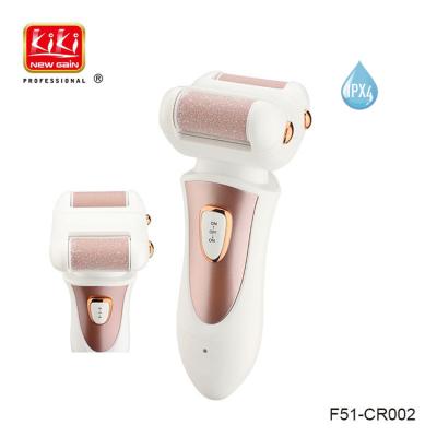 China With LED Light KIKI NEWGAIN Pedicure Foot File Portable Rechargeable Callous Remover Electric Grinder For Home Use for sale