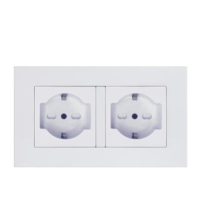 China 2 Strips Italy 16A 250V Power Faceplate Wall Outlet Commercial Outlet for sale