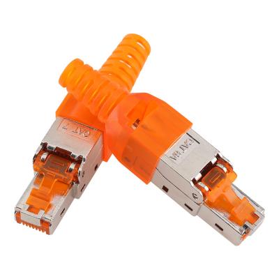 China STP Commercial Network Toolless Modular Jack CAT6/CAT6A/Cat7/Cat8 RJ45 8P8C Field-terminated Connector for sale