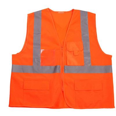 China Hot Sale High Visibility Hi Vis Class 2 Zipper Security Loose Reflective Safety Vest for sale