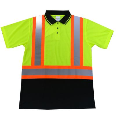 China Custom Reflective Safety Polo Shirt High Visibility Reflective Reflective T-Shirt for sale