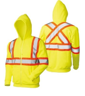 China Factory Reflective OEM Hi Vis Safety Reflective Fluorescent Hoodie For Men Safety for sale