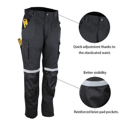 China Customized Cotton Polyester Workwear Workwear Multi Pockets Traffic Safety Work Wear Pants For Men for sale