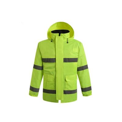 China CE Standard Hi Vis New Standard Contrast Reflective Raincoat Safety Raincoat Safety Reflective Clothing for sale