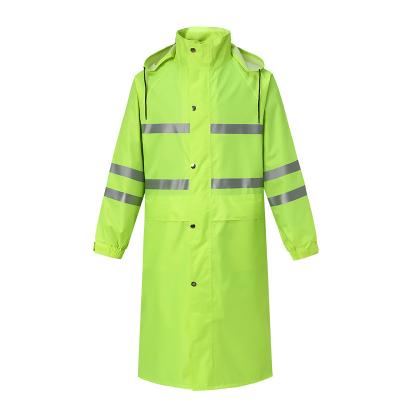 China Customized High Visibility Reflective Heavy Duty Raincoats Waterproof Jackets With Exterior Reflective Tapes for sale