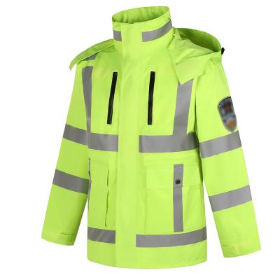 China Wholesale Custom Reflective Logo Waterproof Reflective Safety Clothing Raincoat for sale