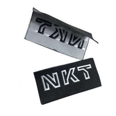 China Viable Custom Designs Fashion Size Tag Main Garment Label For Custom Apparel Woven Labels for sale