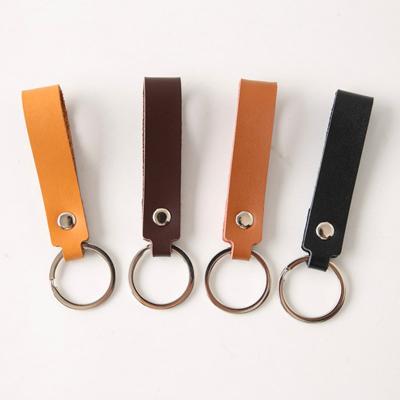 China Leather PU Embossed Luxury Leather Key Chain Factory Custom Leather Key Chain for sale