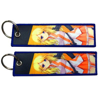 China Modern Key Chain Accessories Decorative Key Chain Sublimation Custom Design Wristband Key Chain Embroidery Printed Sublimation Printing k for sale