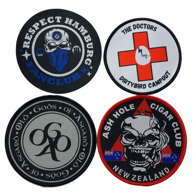 China Handmade Custom Fabric Embroidered Patch Badges Sew On Embroidery Patches Apparel Woven Patch for sale