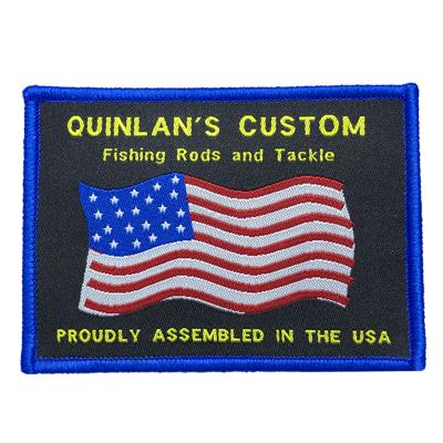 China Handmade No Minimum Embroidered Custom Logo Patches Badge American USA Flag Embroidery Patch for sale