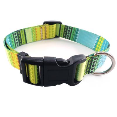 China Thoughtful Manufacturer Custom Classic Cheap Nylon Dog Pet Collar With Plastic Buckle For Pet Leash for sale