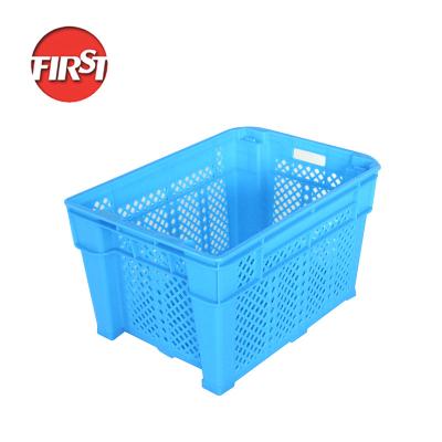 China Stackable Eco - Friendly Plastic Raw Material And Transport Turnover Crates For Fruits And Vegetables for sale