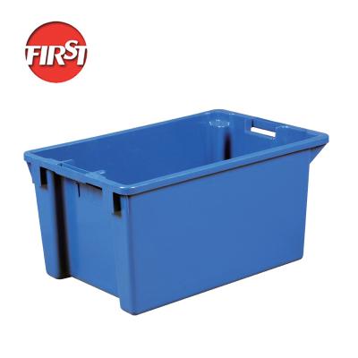 China Hot Eco - Friendly Stackable Raw Material Sale Nesting Plastic Storage Container Turnover Crate for sale