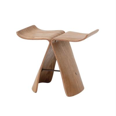 China Factory Direct Selling Creative Butterfly Veneer Bent Plywood Stool Wholesale Bentwood Cahirs Stool For Living Room Dining Restaurant for sale