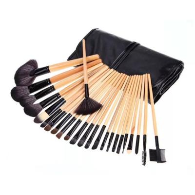 China Angular Blush 24 Pcs Natural Fiber Hair Makeup Brushes Foundation Powder Eyeshadow Eyebrow Brush Profesional Cosmetic Tool for sale