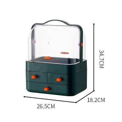 China Large capacity dustproof bathroom counter or dresser drawer. Clear design for easy visibility cosmetic storage box blank for sale