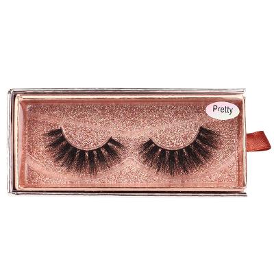 China Mink Fur Amazon 2022 Customized Soft False Eyelashes Natural Long Thick Curls 3D Mink Fur False Eyelash Pure Hand for sale