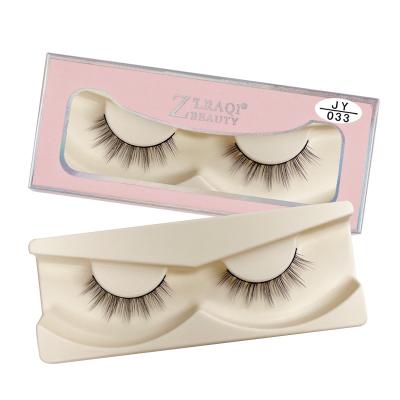 China 1 Pair False Eyelash Sets Lasheswholesale Vendor 10mm Wholesale Soft Fiber Makeup Soft Natural Reusable Crul Hand Private Label False Eyelashes Pure Sets for sale