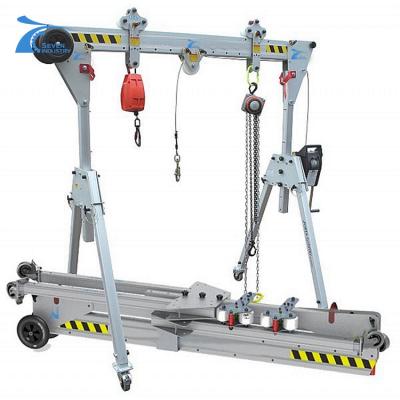 China 2 tons portable Aluminium Gantry Crane simple frame indoor outdoor used mobile for sale