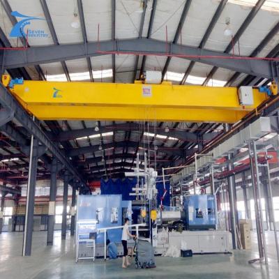 China used in workshop Double Girder Overhead Crane with open winch trolley for sale for sale