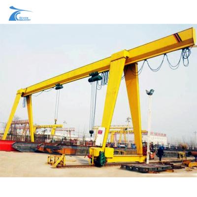 China Outdoor 10 Ton 20 Ton Rail Mounted Single Beam Gantry Cranes Price for sale