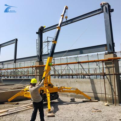 China Foldable Hydraulic Cargo Lift Lifting Equipment 5t Crawler Crane used for narrow space for sale