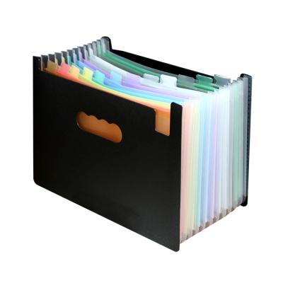 China Office 24 Student Office 24 Grid 37 Grid PP Organ Desk Organizer Multi-Layer Paper Folder Color Information Folder Bag Magazines for sale