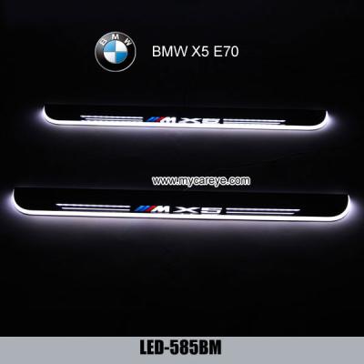 China Luz accesoria del travesaño LED de la puerta de la placa del desgaste del acero inoxidable del coche de BMW X5 E70 en venta