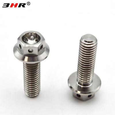 China Gr.5 Color Gr.5 Titanium Natural Titanium Alloy Ti-6Al-4V Hex Flange Bolt for sale