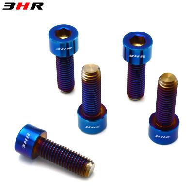 China Custom Colored Gr.5 Titanium Alloy OEM ODM Slotted Rim Wheel Hub Assembly Fastening Gr.5 Ti-6Al-4V Hex Socket Bolt for sale