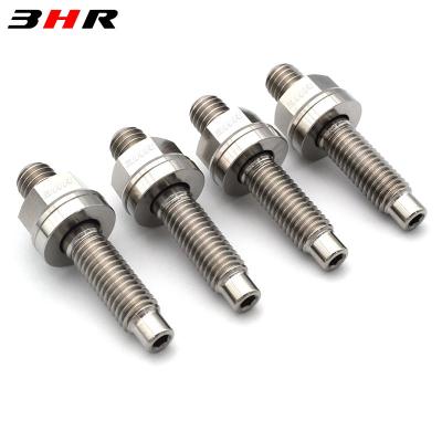 China High Performance 10.9 Grade Titanium Alloy Gr.5 Racing Gr.5 Titanium Alloy Ti-6Al-4V Exhaust Intake Manifold Studs Nut Kit M10x1.25x45mm for sale