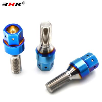 China Gr.5 Titanium Alloy High Performance Grade 10.9 Extended 17mm 60 Hex Degree Cone Seat Gr.5 Titanium Alloy Ti-6Al-4V Car Hook Bolts M12x1. 25 for sale