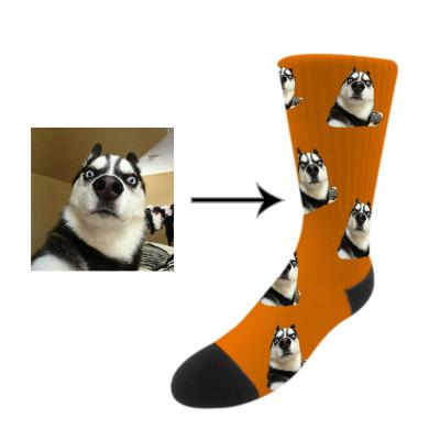 China Breathable Custom Design Animal Blank Socks For 3D Printing Socks Funny Dog Print for sale