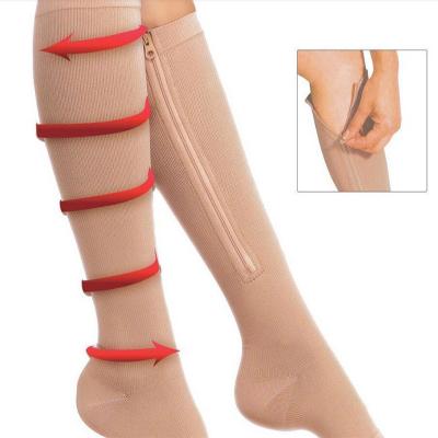 China Breathable Professional Feet To Relieve Leg Pain Medical Diabetic Sports Zipper Compression Socks Pregnancy 15-25 for sale