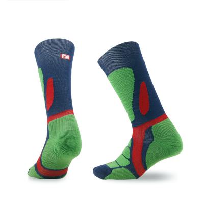 China Outdoor Mountaineering Antibacterial Increasing Sport High Ski Socks Merino Wool Thermal Thick Knee Compression for sale