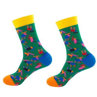 China Wholesale Antibacterial Colorful Tube Socks For Men Funny Novelty Happy Crazy Men's Dress Socks for sale