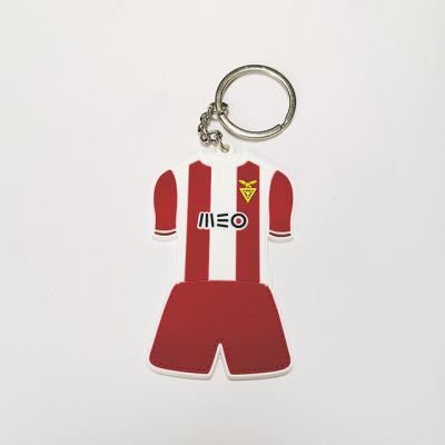 China 2D Or 3D Eco-friendly PVC Soft Rubber Key Chain 2D Or 3D Customized Design Sport Suit Single Face Key Ring for sale