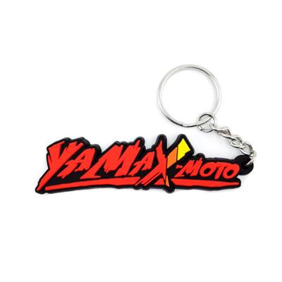 China Motor Alphabet Key Chain 2D Face PVC Rubber Keychain High Quality Whole Sales Simple Eco-friendly Design for sale