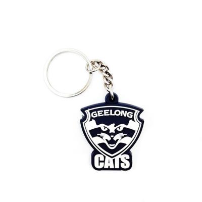 China Eco-friendly wholesales promotion gift sports team custom PVC rubber advertising popular key chain custom for sale