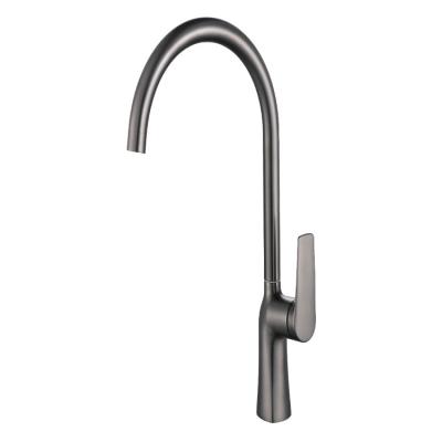 China Good Quality Porcelain Metered L Gray Modern Shape Faucets New Design Pull Out Spray Kitchen Faucet for sale