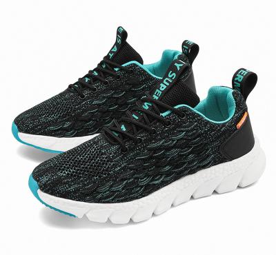 China 2022 Fashion Trend Mens Sneakers Fish Scale Flight Woven Woven Men's Breathable Shoes Sneakers Fashion Trends Lightweight Running Shoes for sale