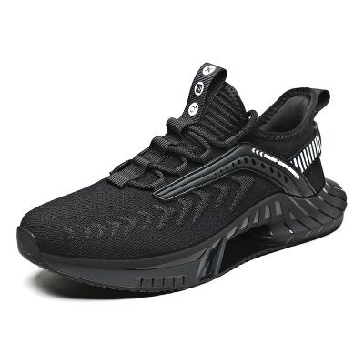 China Fashion Trend Men Shoes Summer 2022 Breathable Hollow Men Woven Black Classic Sneakers for sale