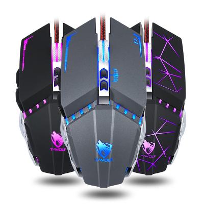 China Hot Selling DPI Adjustable USB 3D Wired Optical Mouse 3200DPI Gaming Mouse for sale