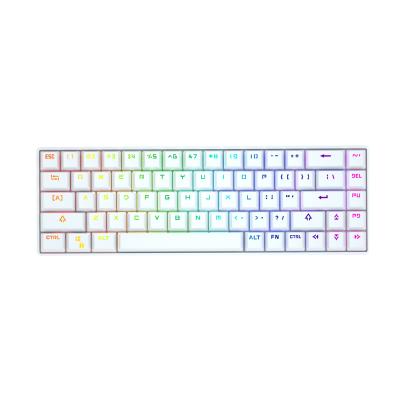 China High Quality 68 Key Anti-ghosting Keyboard Mini Wireless RGB LED Backlit Mechanical Computer Gaming Keyboard for sale