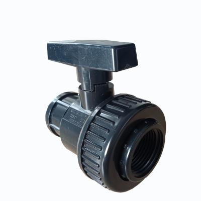 China General Union PVC Male Thread Ball Valve General Valve Handle Single Ball Valve for sale