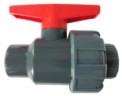 China Industrial Female Threaded Industrial PVC Union Single Ball Valve for sale