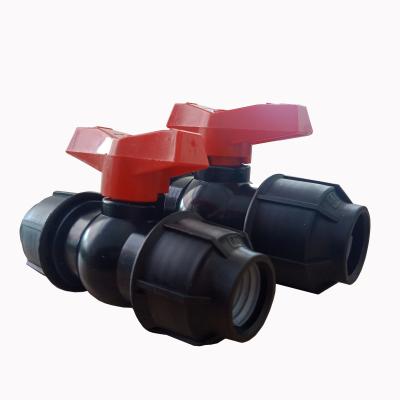 China ABS General Manual Handle PP Compression Ball Valve for sale