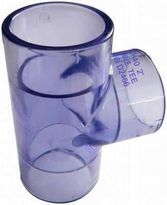 China Plastic Clear PVC Pipe Fitting Tee Transparent Fittings for sale