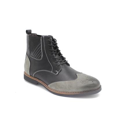 China Fashion Trend High Top Chelsea Short Boots Men Leather Boots With Zipper Men's Shoes Are Directly Supplied From Origin for sale